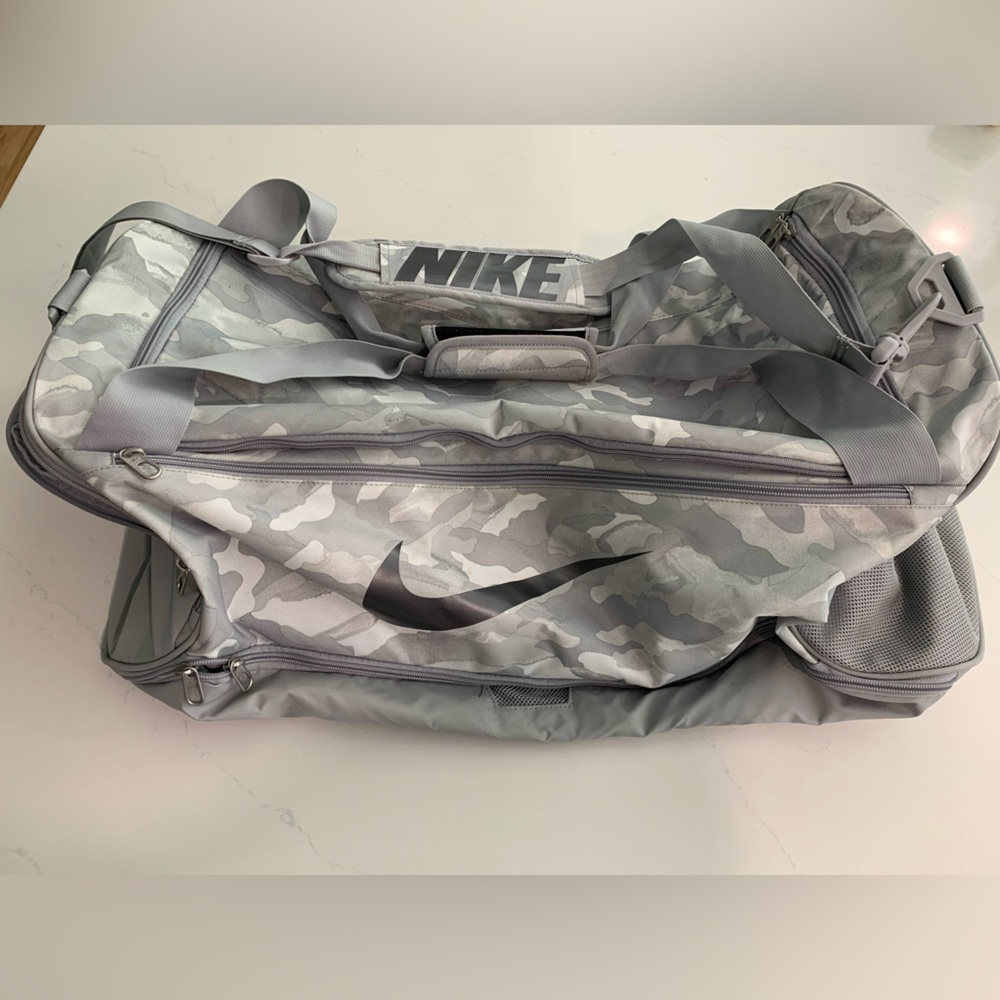 Nike Camouflage Gray Duffel Bag